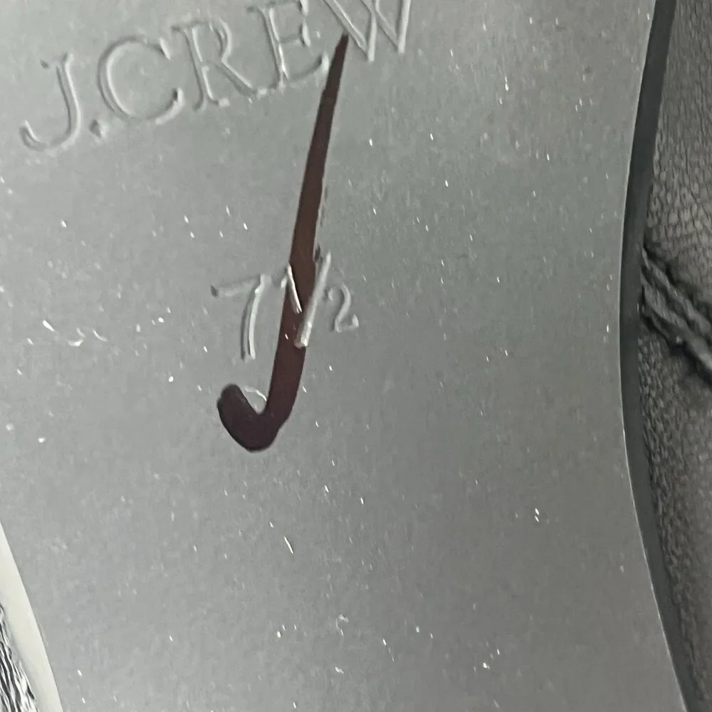 J‎ Crew Black Leather Stevie Kitten Heel Pointed Toe Ankle Boots Luxury 7.5